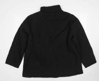 Aphorism Womens Black Jacket Size 2XL Zip