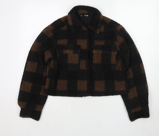 Divided by H&M Womens Black Check Jacket Size XS Snap