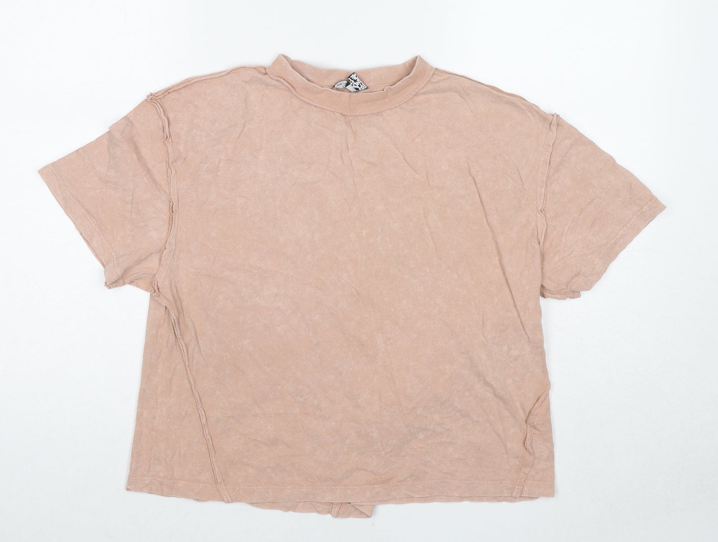 Womens UK Size 6 ASOS Beige Basic T-Shirt