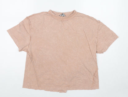 Womens UK Size 6 ASOS Beige Basic T-Shirt