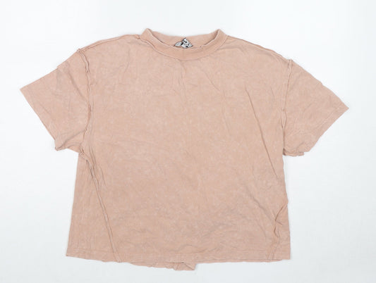 Womens UK Size 6 ASOS Beige Basic T-Shirt