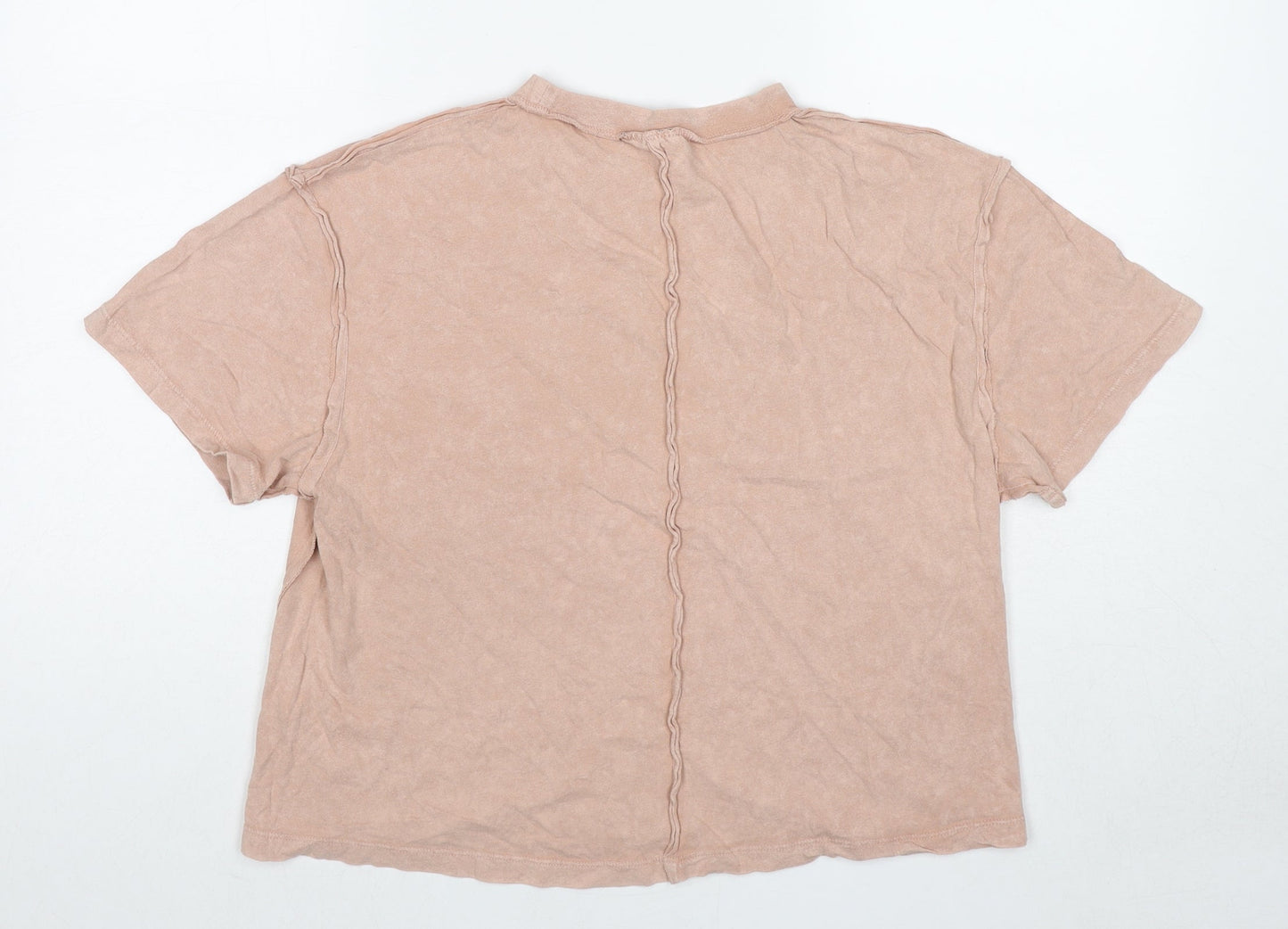 Womens UK Size 6 ASOS Beige Basic T-Shirt