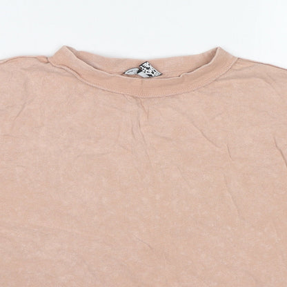 Womens UK Size 6 ASOS Beige Basic T-Shirt