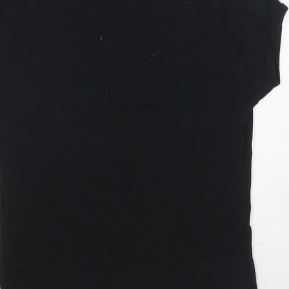 Bella Womens Black Cotton Basic T-Shirt Size M Round Neck - Legolas Is My House Elf