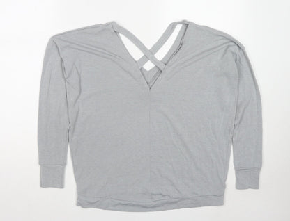 River Island Womens Grey Polyester Pullover Sweatshirt Size 10 Pullover