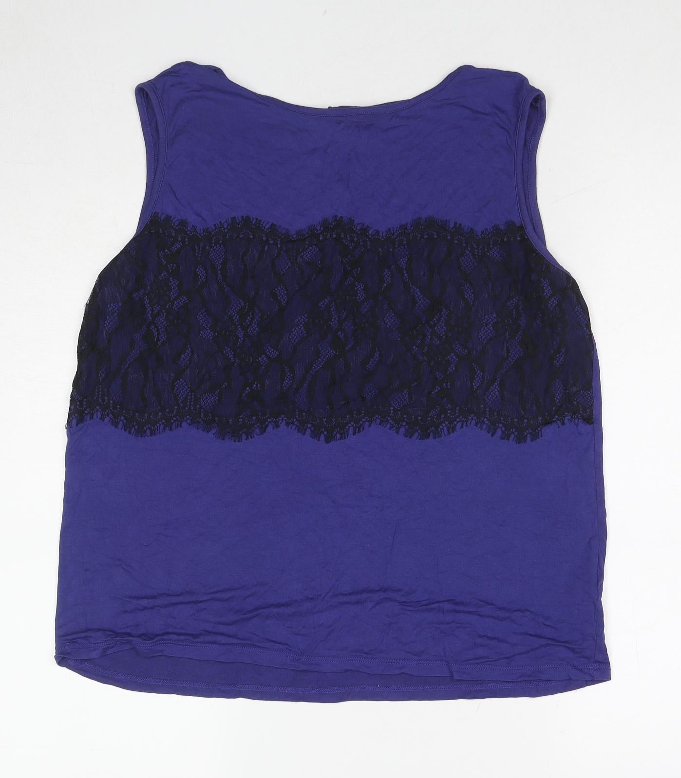 Womens UK Size 16 Dorothy Perkins Purple Basic Tank