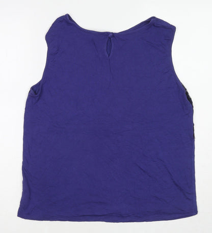 Womens UK Size 16 Dorothy Perkins Purple Basic Tank