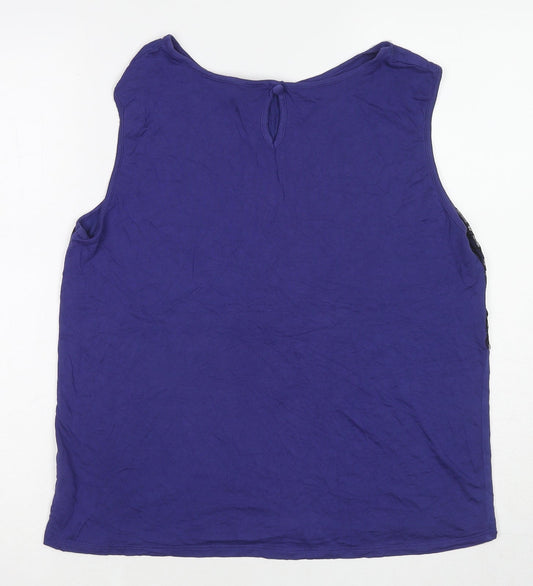 Womens UK Size 16 Dorothy Perkins Purple Basic Tank
