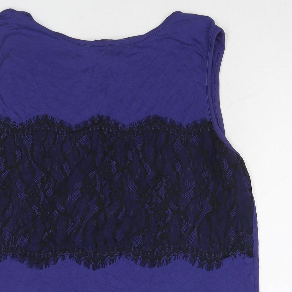 Womens UK Size 16 Dorothy Perkins Purple Basic Tank