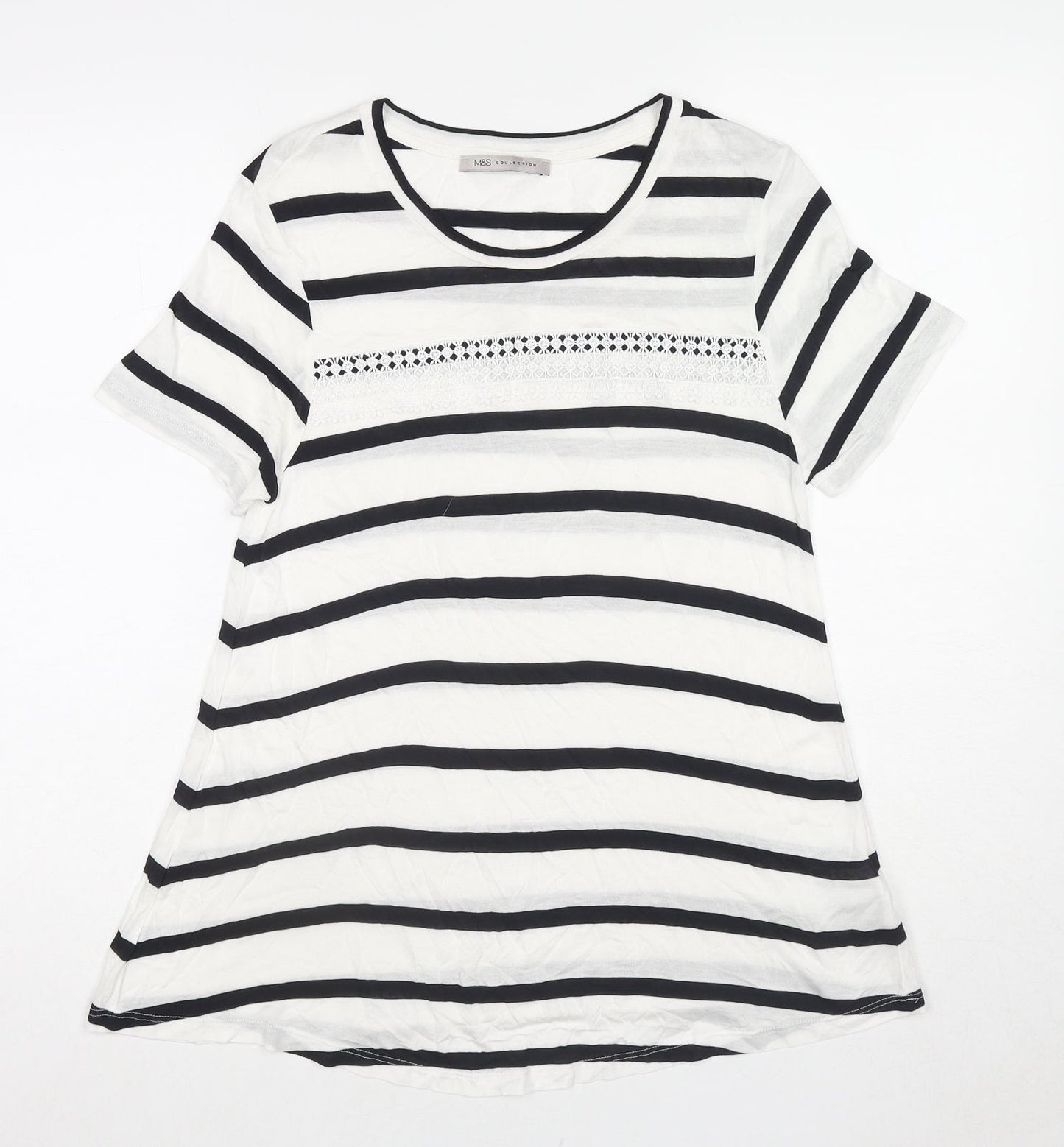 Womens UK Size 8 Marks and Spencer White Basic Blouse