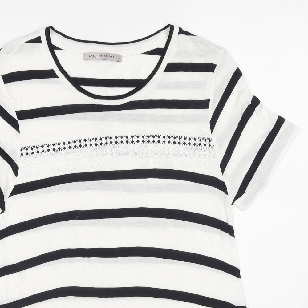 Womens UK Size 8 Marks and Spencer White Basic Blouse