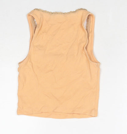 Womens UK Size 10 ASOS Orange Cropped Tank
