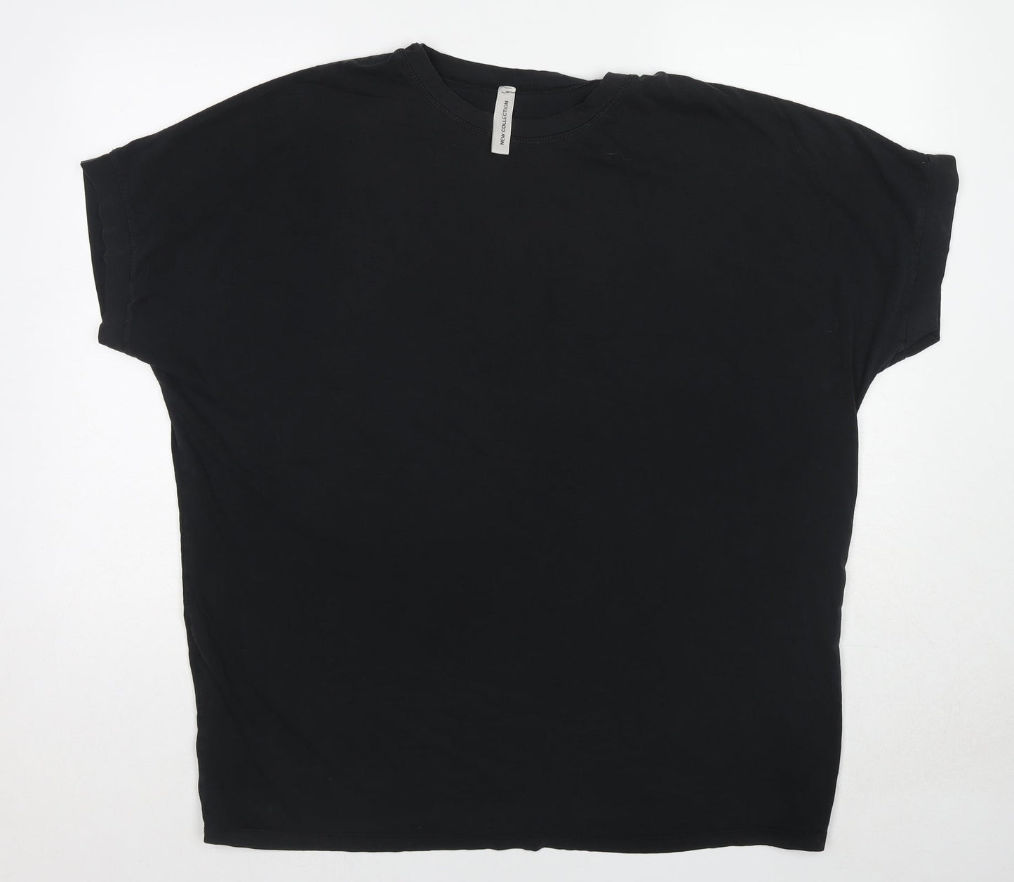 Womens UK Size One Size New Collection Black Basic T-Shirt