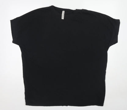 Womens UK Size One Size New Collection Black Basic T-Shirt