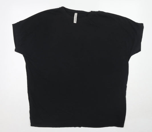 Womens UK Size One Size New Collection Black Basic T-Shirt