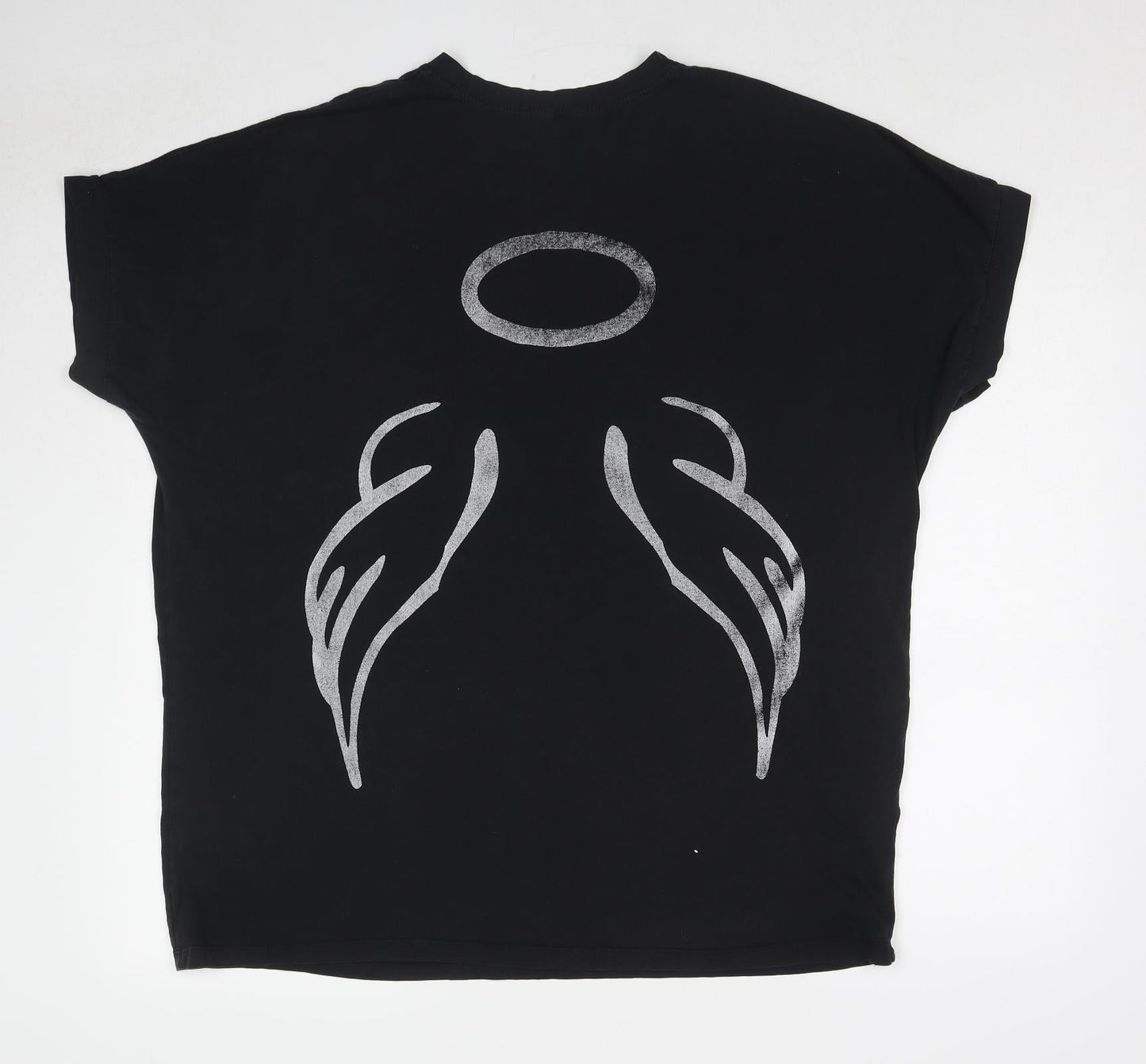 Womens UK Size One Size New Collection Black Basic T-Shirt