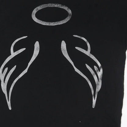 Womens UK Size One Size New Collection Black Basic T-Shirt