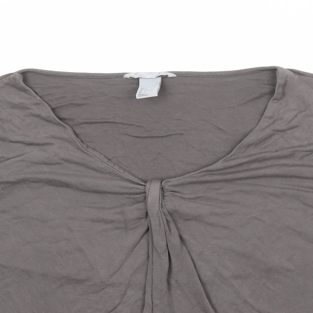 Womens UK Size L H&M Grey Basic T-Shirt