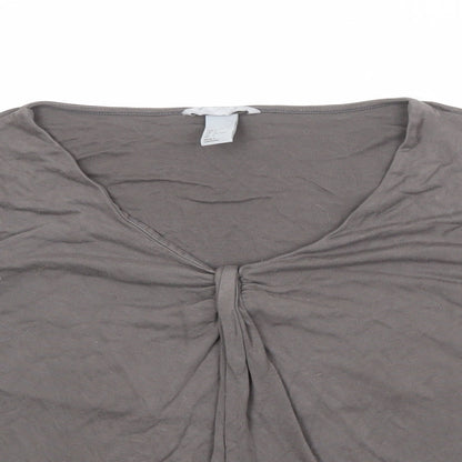 Womens UK Size L H&M Grey Basic T-Shirt