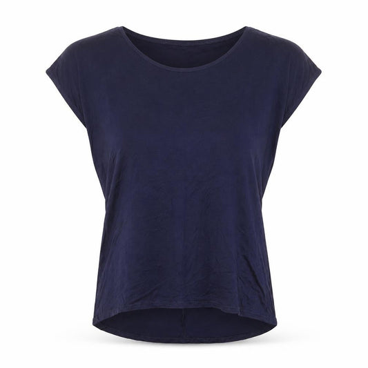 Womens UK Size S QED London Blue Basic T-Shirt
