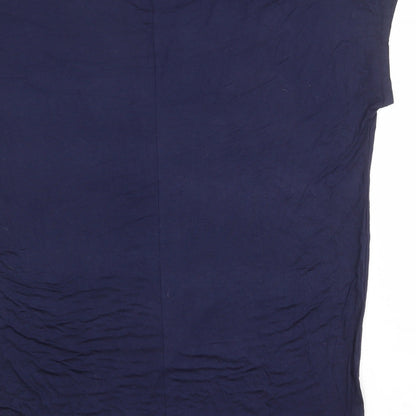 Womens UK Size S QED London Blue Basic T-Shirt