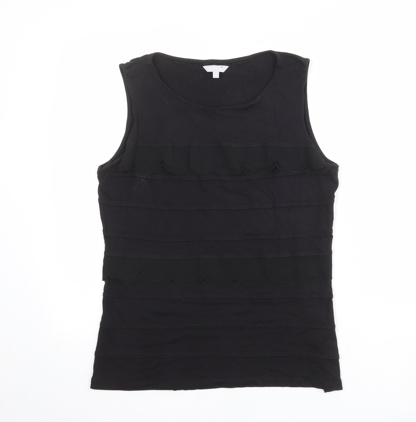 Womens UK Size 14 Per Una Black Basic Tank