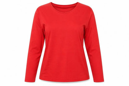 Womens UK Size M Joie de Vivre Red Basic T-Shirt