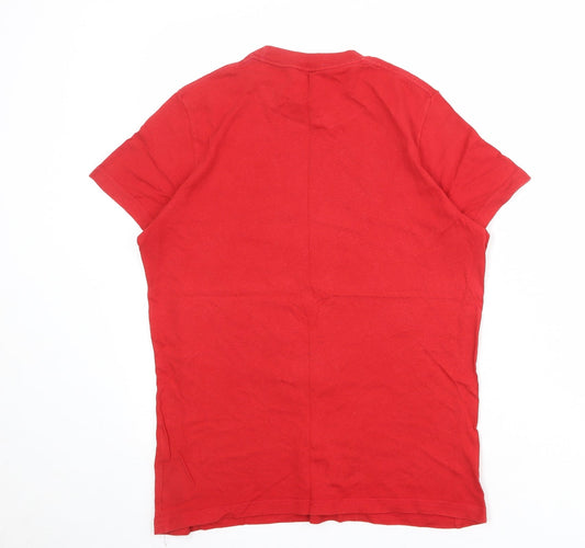 Womens UK Size S Hollister Red Basic T-Shirt