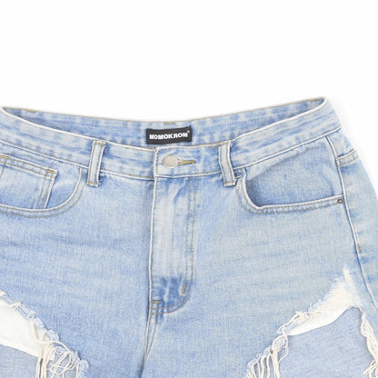 Womens UK Size 10 Momokrom Regular Fit Cut-Off Shorts