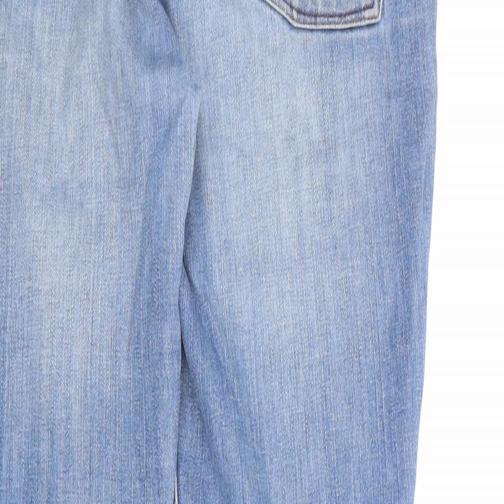 NEXT Womens Blue Cotton Skinny Jeans Size 10 Regular Zip