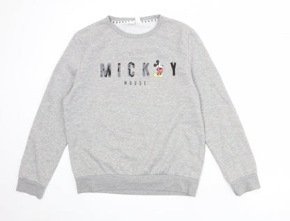 Womens UK Size 10 Disney Grey Pullover Sweatshirt