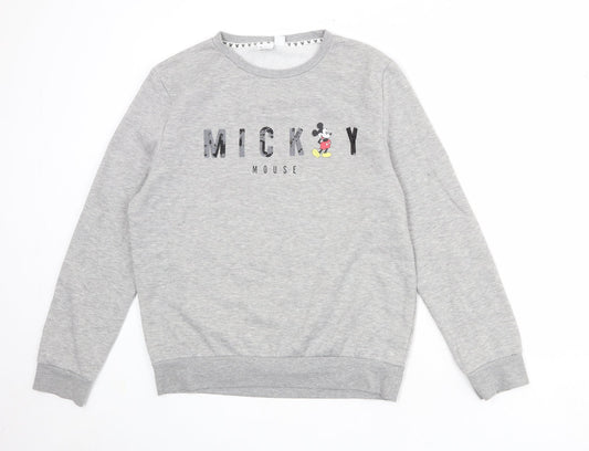 Womens UK Size 10 Disney Grey Pullover Sweatshirt