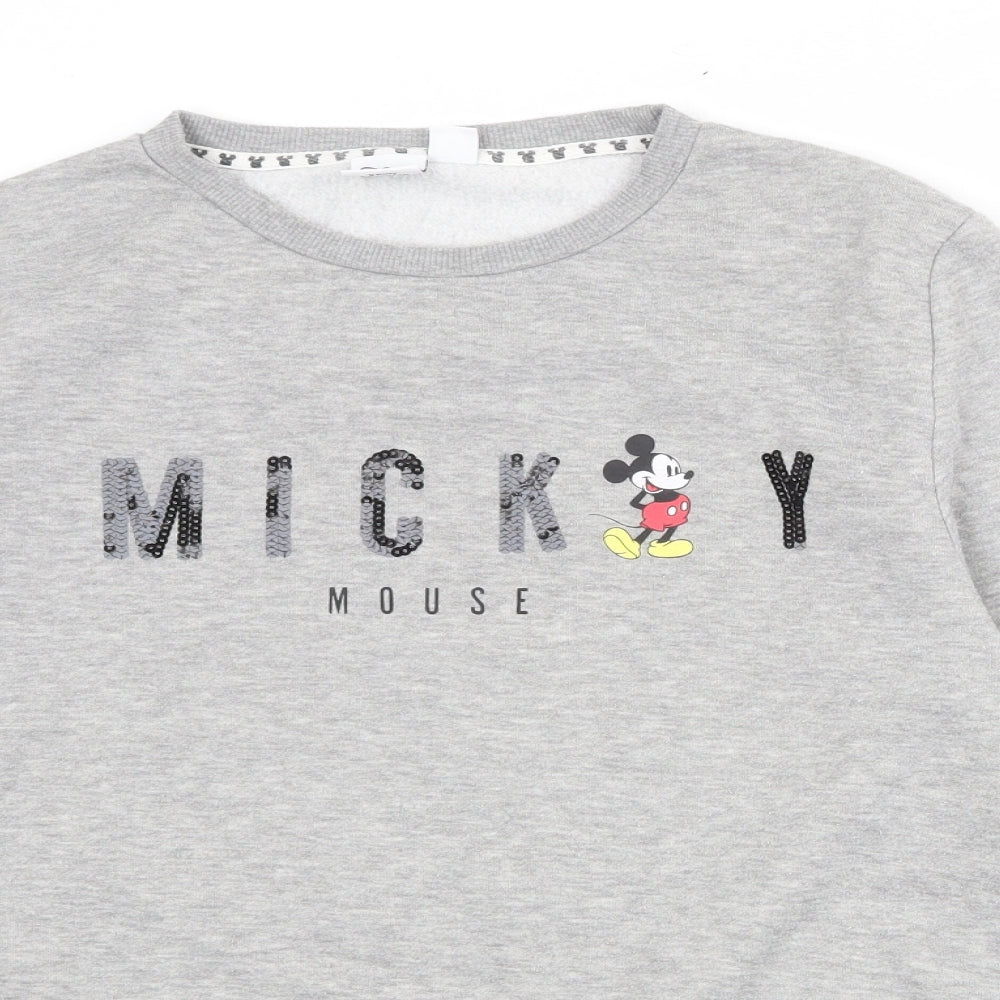 Womens UK Size 10 Disney Grey Pullover Sweatshirt