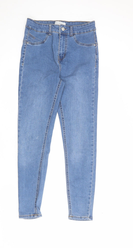 Denim & Co. Womens Blue Cotton Skinny Jeans Size 10 Regular Zip