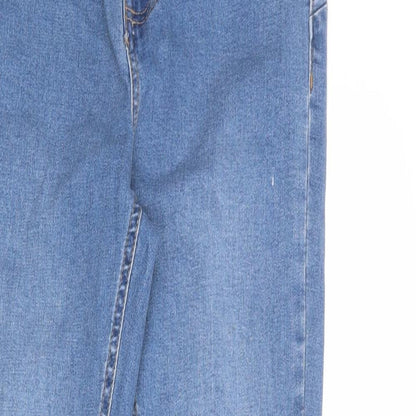 Denim & Co. Womens Blue Cotton Skinny Jeans Size 10 Regular Zip
