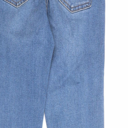 Denim & Co. Womens Blue Cotton Skinny Jeans Size 10 Regular Zip