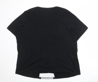 Womens UK Size XL Bonmarché Black Basic Blouse