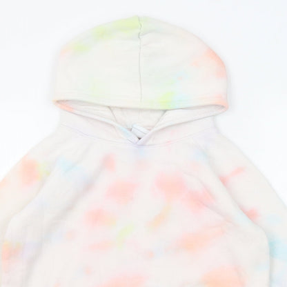 Amazon Girls Multicoloured Geometric Cotton Pullover Hoodie Size 9 Years Pullover