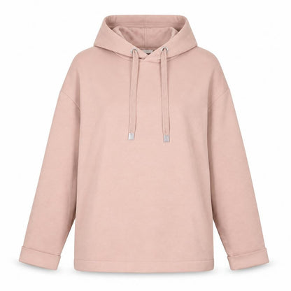 Basic Womens Pink Polyester Pullover Hoodie Size S Pullover
