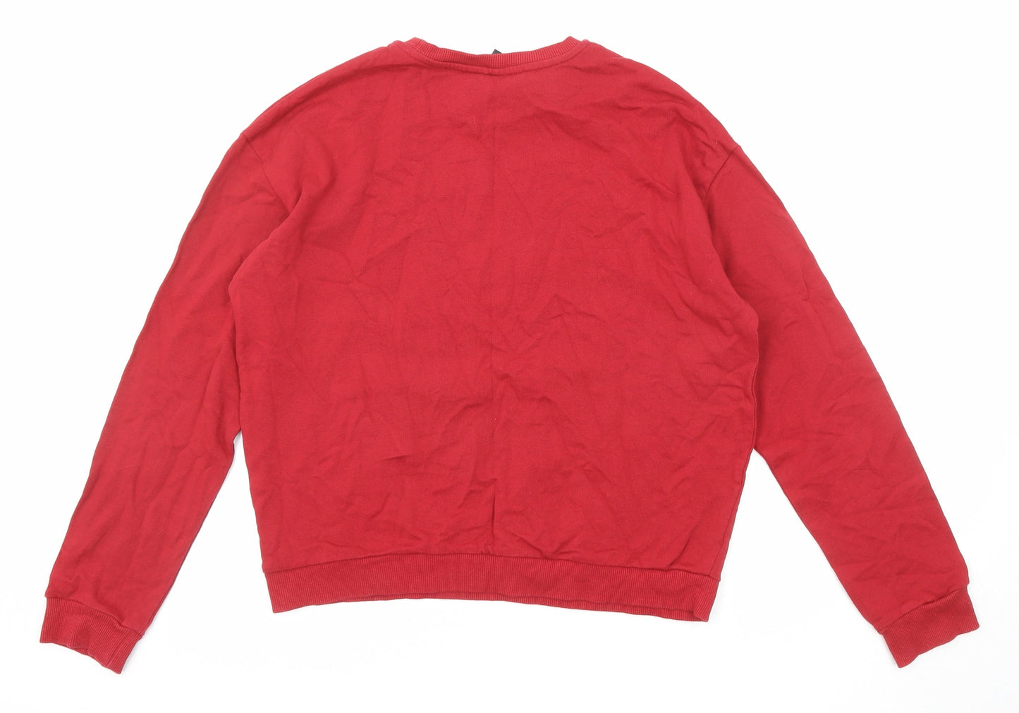 Disney Girls Red Cotton Pullover Sweatshirt Size 13-14 Years Pullover - Minnie Mouse