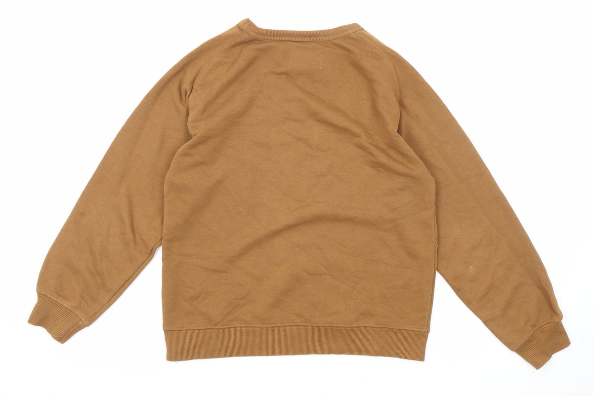 Zara Girls Brown Cotton Pullover Sweatshirt Size 10 Years Pullover