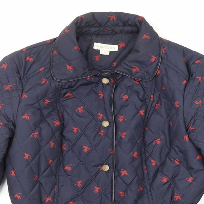 Womens UK Size 12 Monsoon Blue Quilted Coat