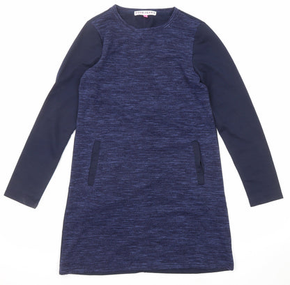Voir Jeans Womens Blue Cotton Jumper Dress Size S Round Neck Pullover