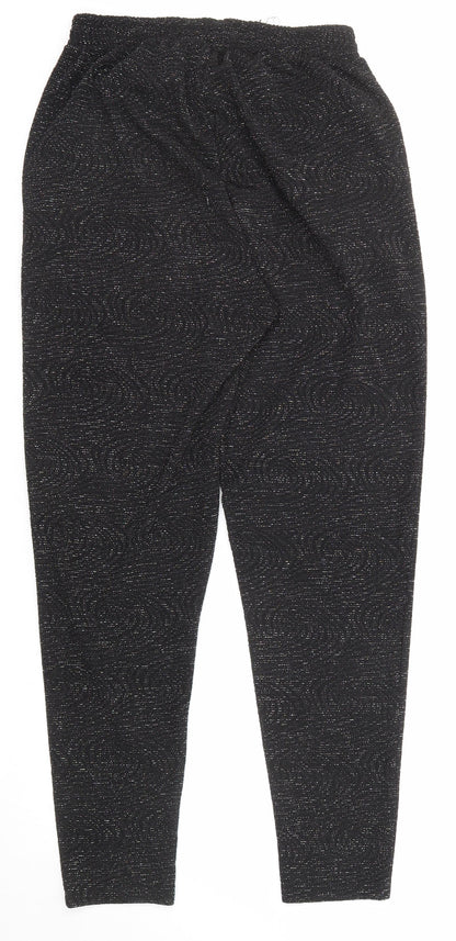 Womens UK Size S H&M Regular Fit Carrot Black Trousers