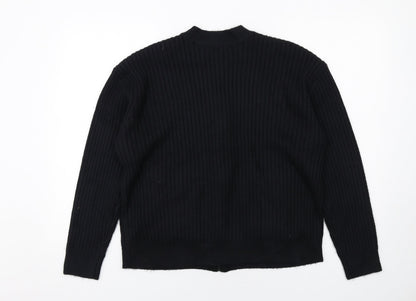 Womens UK Size L Marks and Spencer Black Full Zip Jumper