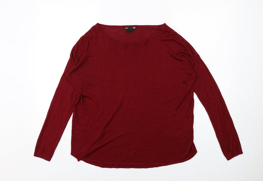 Womens UK Size S H&M Red Pullover Jumper