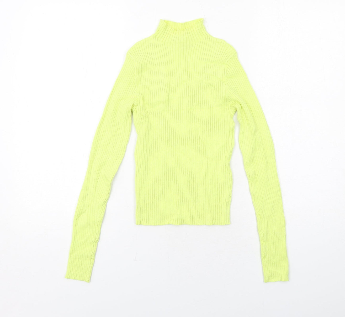 Womens UK Size S Bershka Yellow Pullover Jumper