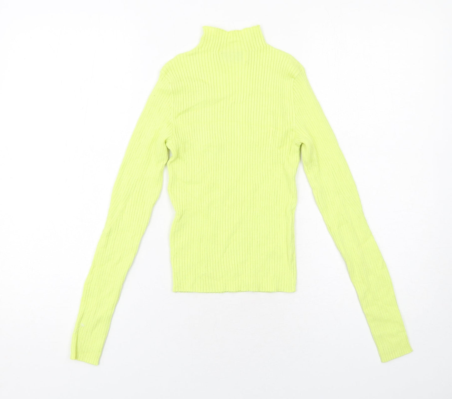 Womens UK Size S Bershka Yellow Pullover Jumper
