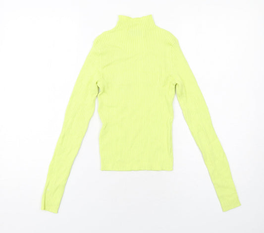 Womens UK Size S Bershka Yellow Pullover Jumper