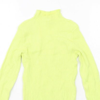 Womens UK Size S Bershka Yellow Pullover Jumper